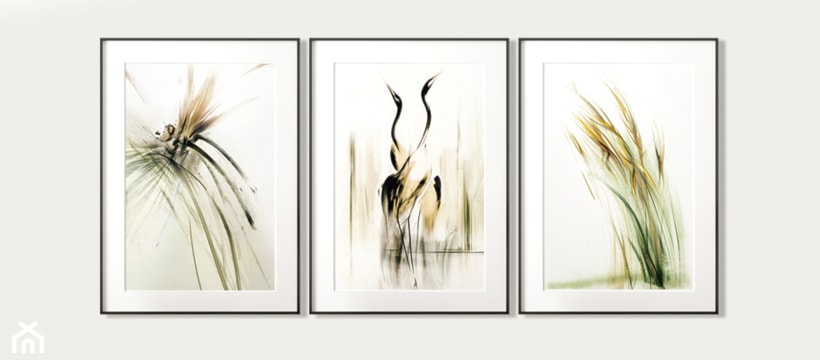 Komplet obrazów Seria Ulotna w ramie Alu Mini Black - zdjęcie od Galeria w Chmurach
