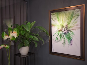 Ekspresyjny obraz do salonu barwny - GREEN ME - zdjęcie od Galeria w Chmurach