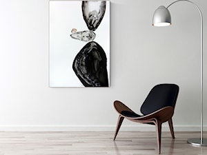 Obraz ręcznie malowany, duża abstrakcja, sztuka współczesna, cyklPoint of Balanc - Salon, styl minimalistyczny - zdjęcie od KRYSTYNA SIWEK ART grafika i obrazy