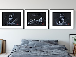 akt kobiecy, obrazy akty, akt czarno-biały, akty do sypialni, obrazy do sypialni - zdjęcie od KRYSTYNA SIWEK ART grafika i obrazy