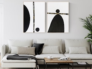 obrazy do salonu abstrakcja ze złotem elegancki minimalizm