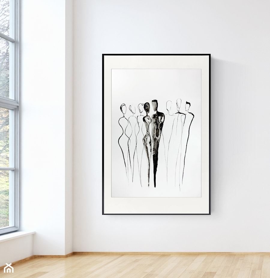Nowoczesna abstrakcja, obraz do salonu kobieta, wyjątkowe obrazy ręcznie malowane - zdjęcie od KRYSTYNA SIWEK ART grafika i obrazy