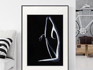 grafika akt, obraz abstrakcja kobieta - Sypialnia, styl nowoczesny - zdjęcie od KRYSTYNA SIWEK ART grafika i obrazy