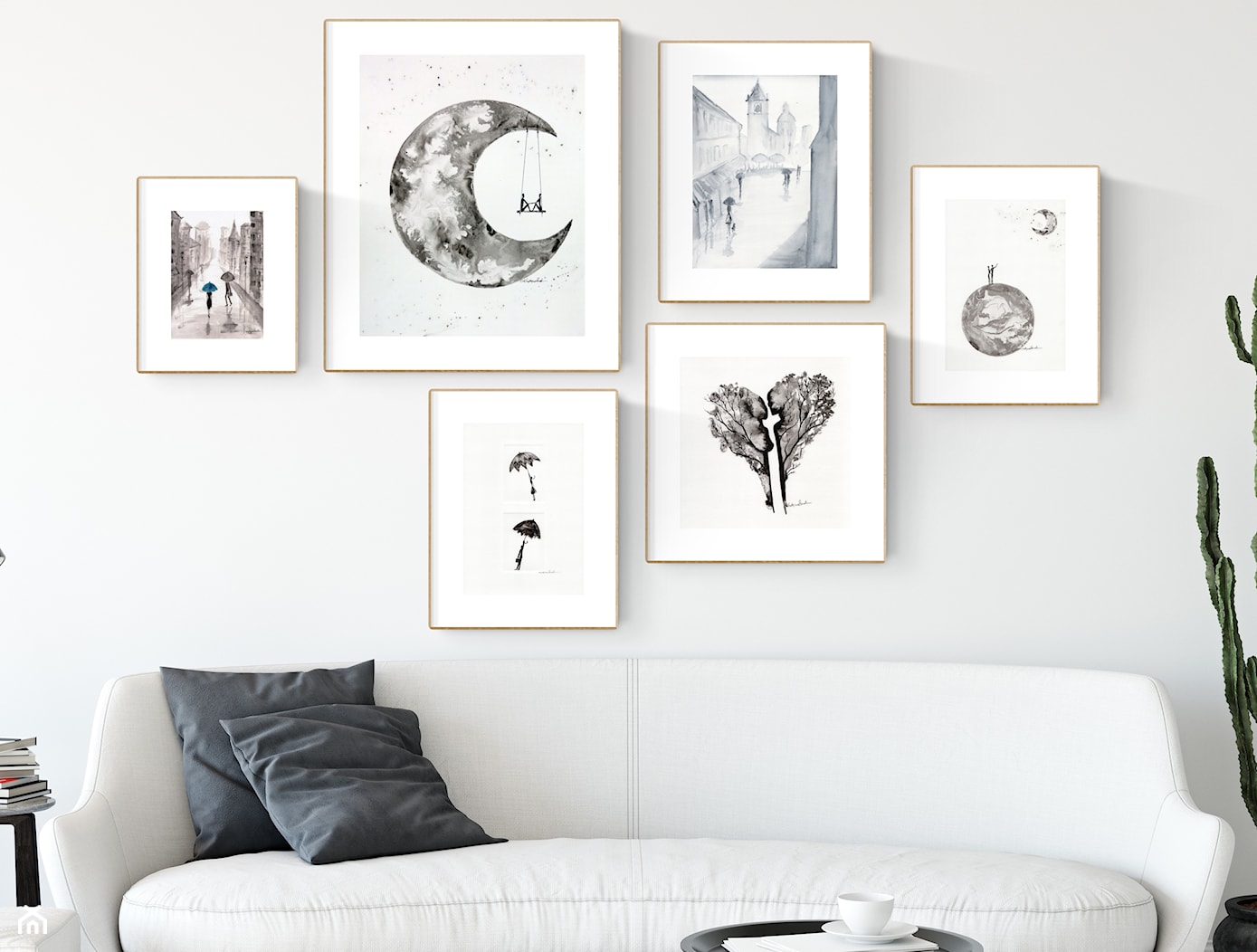 zestaw plakatów do salonu - zdjęcie od KRYSTYNA SIWEK ART grafika i obrazy - Homebook