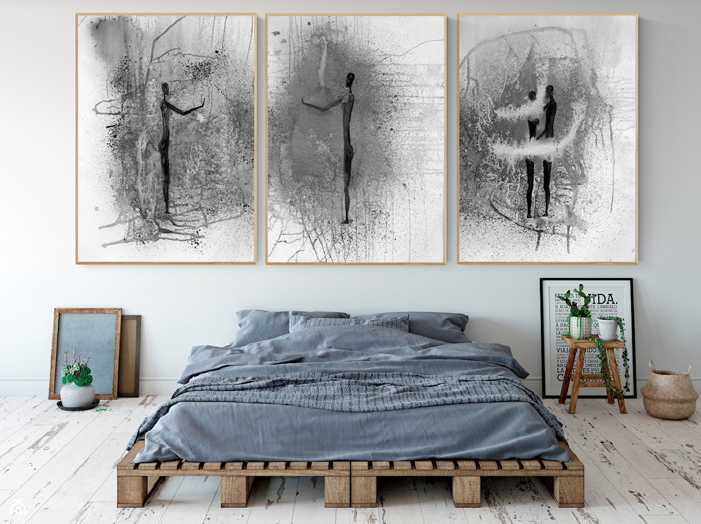 Obraz do sypialni, minimalizm, abstrakcja - zdjęcie od KRYSTYNA SIWEK ART grafika i obrazy - Homebook