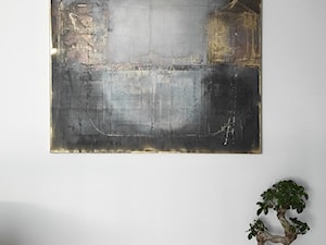 Nowoczesny obraz do salonu, malarstwo wspołczesne, kolekcja loft industrial - zdjęcie od KRYSTYNA SIWEK ART grafika i obrazy