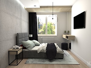 Mała sypialnia - Średnia biała sypialnia - zdjęcie od m3design