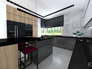 Kuchnia z salonem 45m - Kuchnia, styl nowoczesny - zdjęcie od m3design