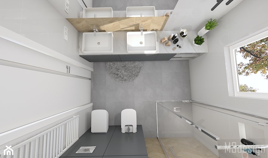 Projekt wnetrza łazienki w domu jednorodzinnym - Łazienka, styl nowoczesny - zdjęcie od m3design