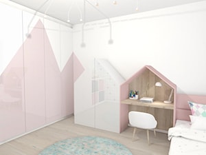 Pokój dziecka - Średni biały pokój dziecka dla dziecka dla dziewczynki, styl nowoczesny - zdjęcie od m3design