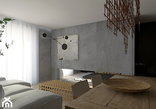 MIESZKANIE ŁÓDŹ WABI SABI - Salon, styl industrialny - zdjęcie od Atelier 37 | architektura & projektowanie wnętrz