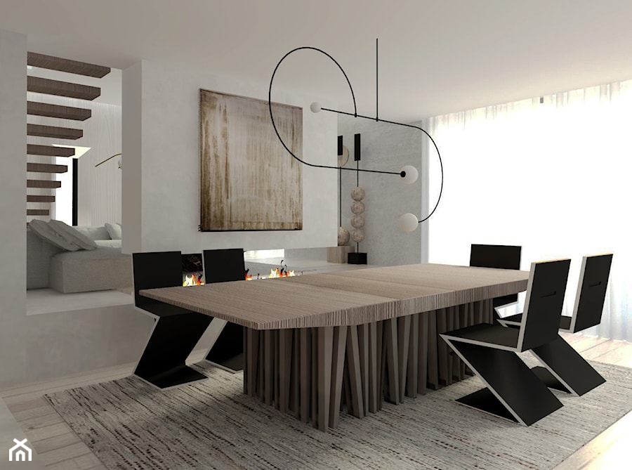 DOM ŁÓDŹ - Jadalnia, styl minimalistyczny - zdjęcie od Atelier 37 | architektura & projektowanie wnętrz