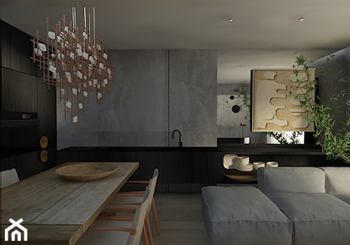 MIESZKANIE ŁÓDŹ WABI SABI - Kuchnia, styl minimalistyczny - zdjęcie od Atelier 37 | architektura & projektowanie wnętrz