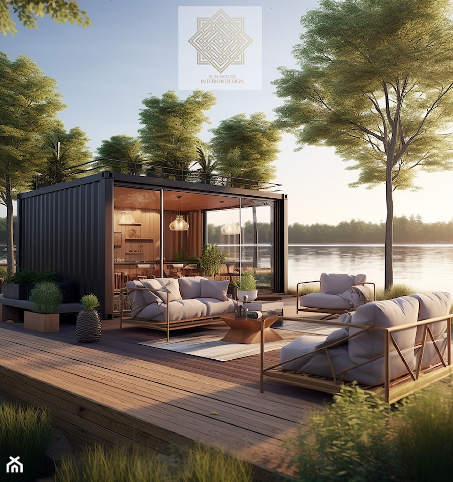 projekt kontenera mieszkalnego z widokiem na jezioro - zdjęcie od Aniela Zdanowicz Sun House Design
