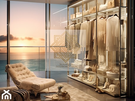 Aranżacje wnętrz - Garderoba: projekt nowoczesnej garderoby z widokiem na morze - Aniela Zdanowicz Sun House Design. Przeglądaj, dodawaj i zapisuj najlepsze zdjęcia, pomysły i inspiracje designerskie. W bazie mamy już prawie milion fotografii!