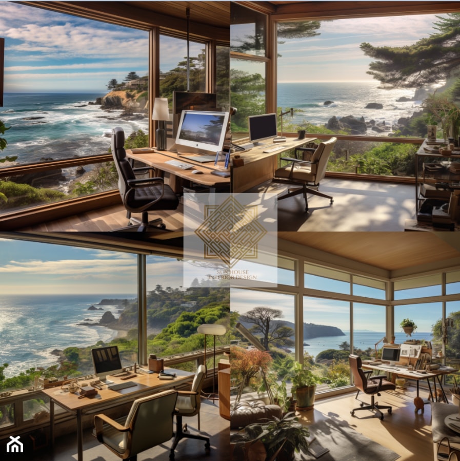 biuro z widokiem na ocean - zdjęcie od Aniela Zdanowicz Sun House Design