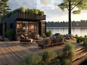 projekt kontenera mieszkalnego z widokiem na jezioro - zdjęcie od Aniela Zdanowicz Sun House Design