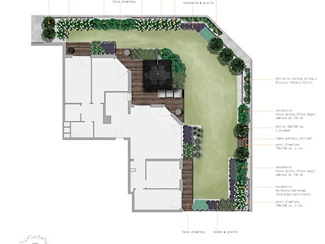 Aranżacje wnętrz - Ogród: Ogród przy mieszkaniu - Umajone - Pracownia Architektury Krajobrazu. Przeglądaj, dodawaj i zapisuj najlepsze zdjęcia, pomysły i inspiracje designerskie. W bazie mamy już prawie milion fotografii!