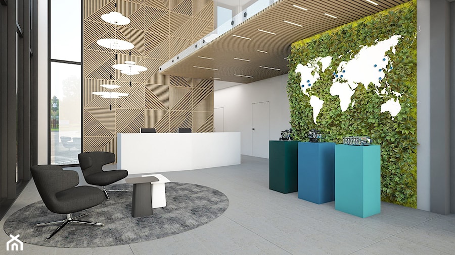 Projekty wnętrz biurowych - wizualizacje - Wnętrza publiczne - zdjęcie od T3 Atelier