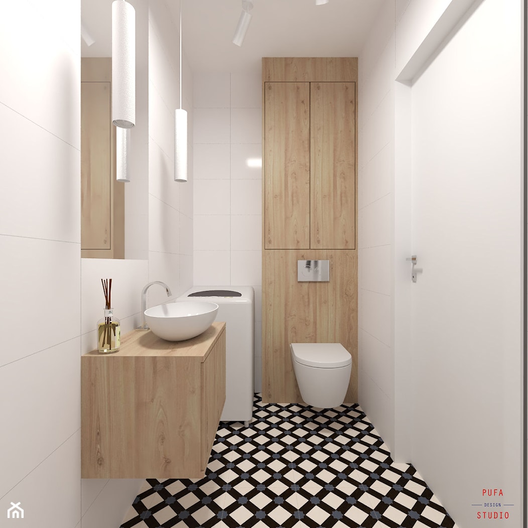 Mała łazienka z patchwork - zdjęcie od PUFA STUDIO - Homebook