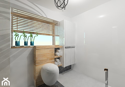 LAZIENKA1 - Mała na poddaszu bez okna łazienka, styl nowoczesny - zdjęcie od Interior Design 77