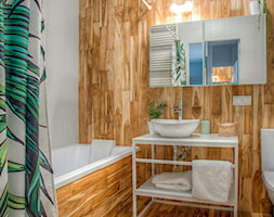 Mieszkanie dla młodych zapracowanych - Średnia na poddaszu bez okna łazienka, styl skandynawski - zdjęcie od Jachtoma design - Homebook
