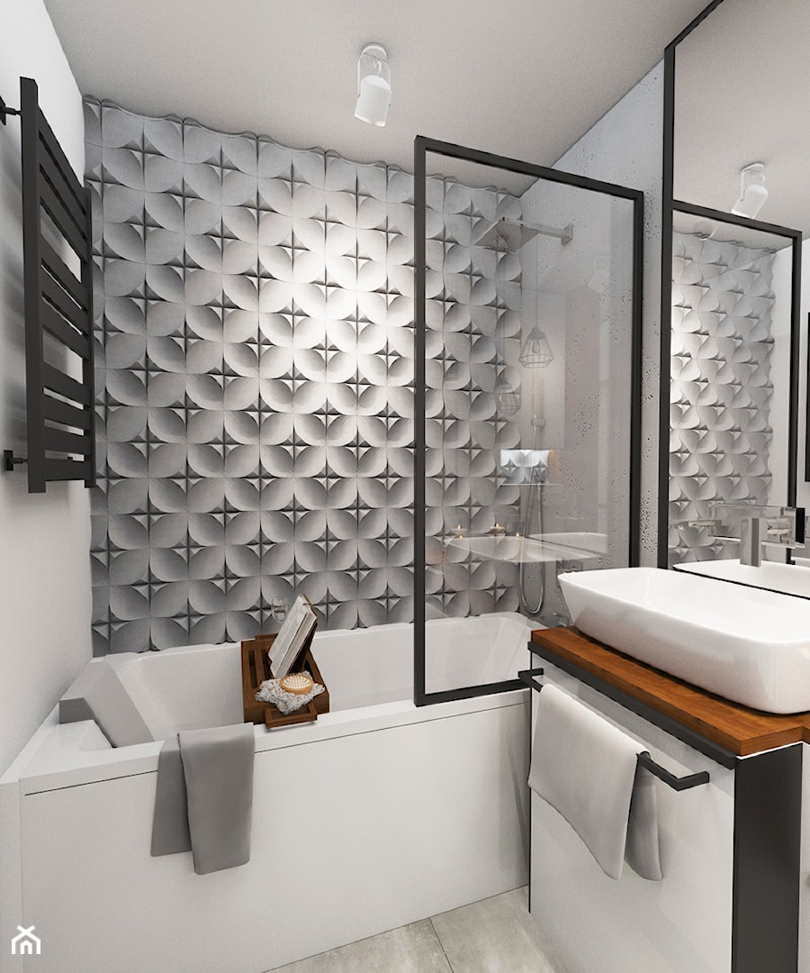 Betonowa łazienka - Łazienka, styl nowoczesny - zdjęcie od Jachtoma design