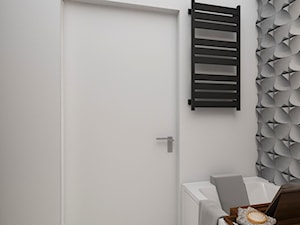 Betonowa łazienka - Mała na poddaszu bez okna łazienka, styl nowoczesny - zdjęcie od Jachtoma design