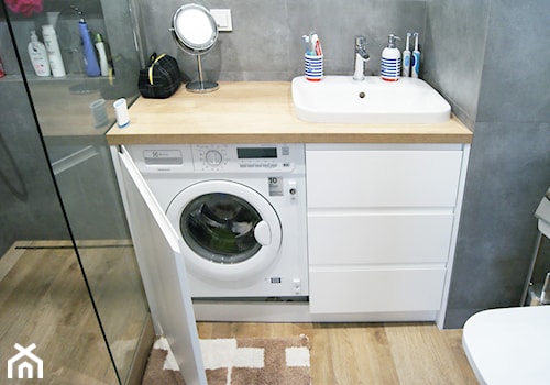 Słodowiec City - Średnia z pralką / suszarką łazienka, styl nowoczesny - zdjęcie od MagnesDesign