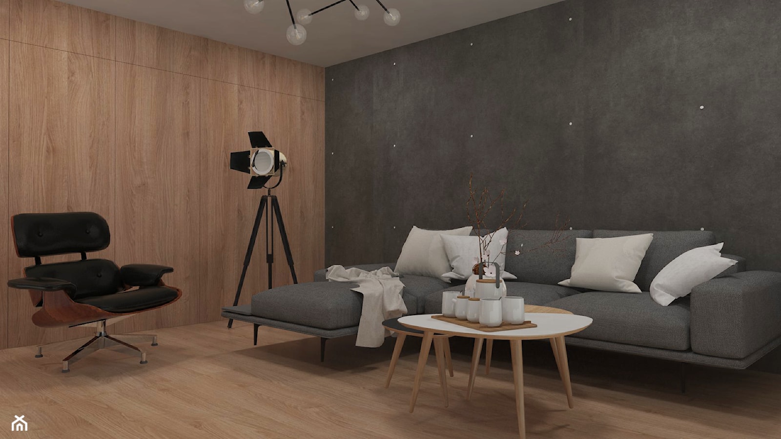Mały salon w nowoczesnym stylu - zdjęcie od Dominika Kurzak HousefDesign - Homebook