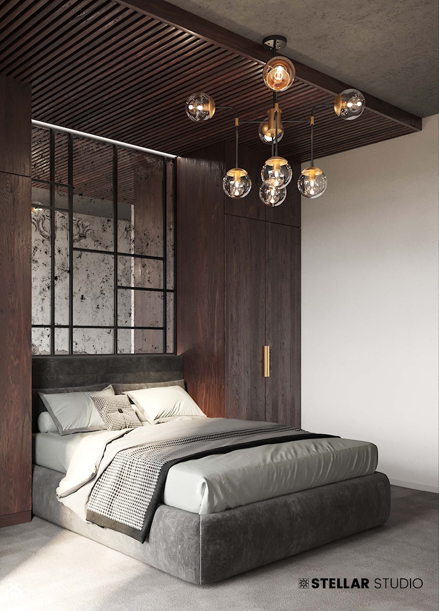 projekt ORION - Średnia biała sypialnia, styl nowoczesny - zdjęcie od STELLARstudio