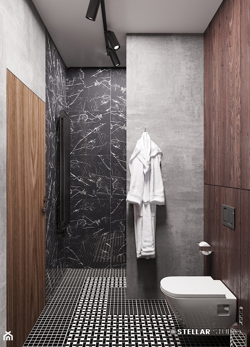 projekt ORION - Średnia bez okna łazienka, styl nowoczesny - zdjęcie od STELLARstudio