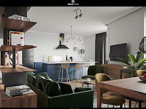 projekt TUCANA - Średni szary salon z jadalnią, styl nowoczesny - zdjęcie od STELLARstudio