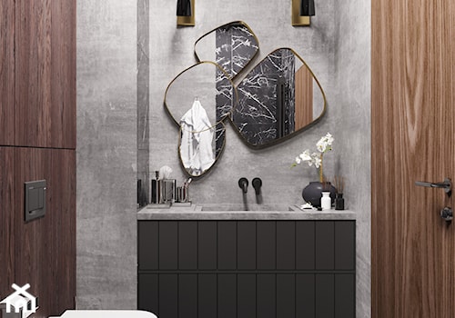 projekt ORION - Mała bez okna z lustrem łazienka, styl nowoczesny - zdjęcie od STELLARstudio