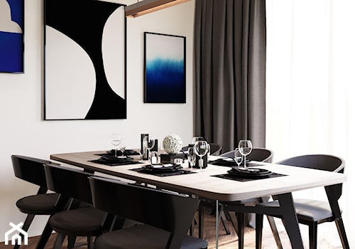 projekt ORION - Średnia biała jadalnia, styl nowoczesny - zdjęcie od STELLARstudio