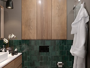 projekt SERPENS - Mała bez okna z punktowym oświetleniem łazienka, styl nowoczesny - zdjęcie od STELLARstudio