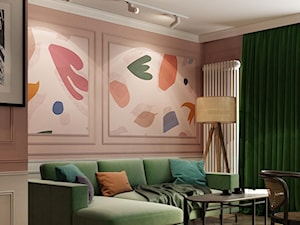 projekt AURORA - Średni brązowy salon, styl nowoczesny - zdjęcie od STELLARstudio