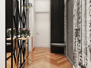 projekt PAVO - Średni czarny szary hol / przedpokój, styl glamour - zdjęcie od STELLARstudio