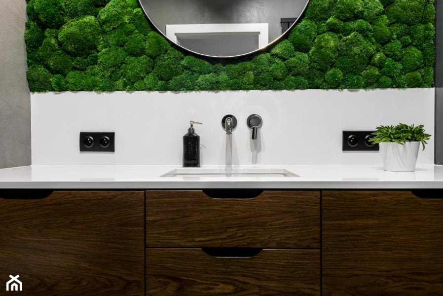 projekt FLORA - Mała bez okna z lustrem łazienka, styl nowoczesny - zdjęcie od STELLARstudio