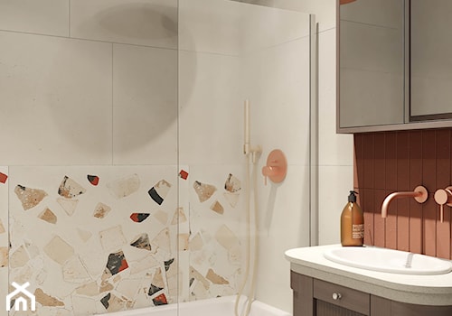 projekt SIRIUS - Mała bez okna z lustrem łazienka, styl nowoczesny - zdjęcie od STELLARstudio