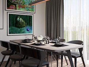 projekt ORION - Duża biała jadalnia jako osobne pomieszczenie, styl nowoczesny - zdjęcie od STELLARstudio