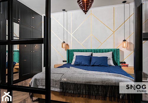 projekt APUS Harmonica House - Średnia biała sypialnia, styl nowoczesny - zdjęcie od STELLARstudio