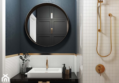 projekt NYX - Średnia bez okna łazienka, styl glamour - zdjęcie od STELLARstudio