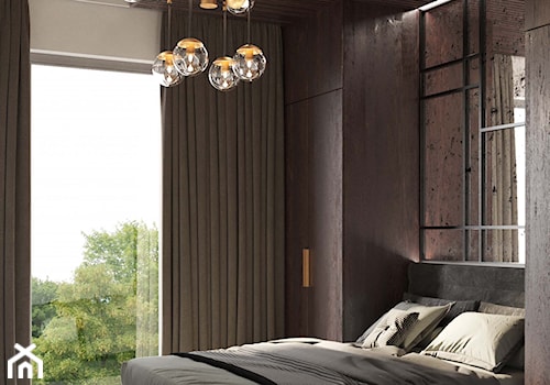 projekt ORION - Średnia beżowa sypialnia, styl nowoczesny - zdjęcie od STELLARstudio