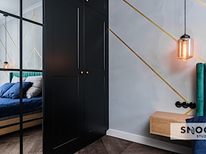 projekt APUS Harmonica House - Mała szara sypialnia, styl nowoczesny - zdjęcie od STELLARstudio