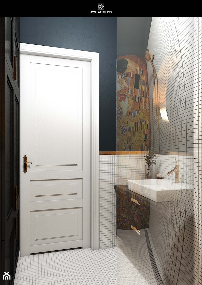 projekt NYX - Mała bez okna łazienka, styl glamour - zdjęcie od STELLARstudio