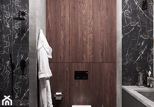 projekt ORION - Średnia bez okna z lustrem łazienka, styl nowoczesny - zdjęcie od STELLARstudio