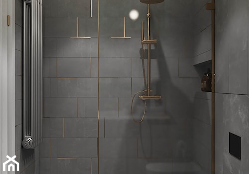projekt AURORA - Mała bez okna z marmurową podłogą łazienka, styl nowoczesny - zdjęcie od STELLARstudio
