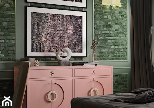 projekt LUPUS - Średnia zielona sypialnia, styl nowoczesny - zdjęcie od STELLARstudio