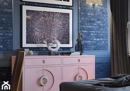 projekt LUPUS - Średnia niebieska sypialnia, styl nowoczesny - zdjęcie od STELLARstudio